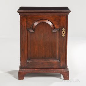 Large Carved and Inlaid Walnut Spice or Valuables Cabinet
