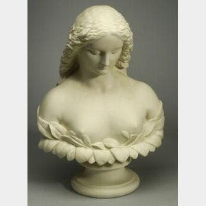 Large Parian Bust of Daphne