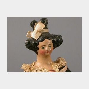 Papier-mache Shoulder Head Doll with Apollo Knot