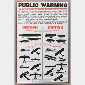 Identification Poster for British and German WWI Aircraft