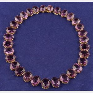 Antique 18kt Gold and Amethyst Necklace