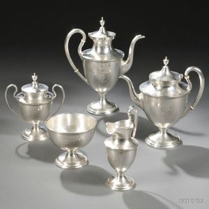 Five-piece S. Kirk & Son Sterling Silver Tea and Coffee Service
