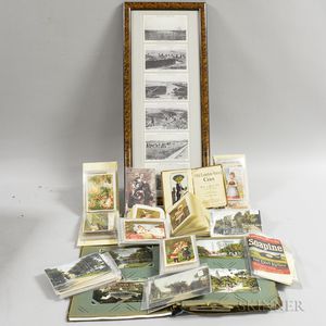 Small Group of Late 19th and Early 20th Century Postcards and Trade Cards. 