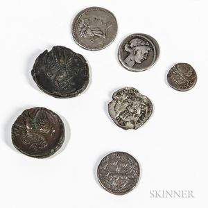 Seven Roman Coins