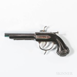 Vintage Chromed Pistol-form Lighter