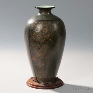 Art Deco Hand-painted Vase