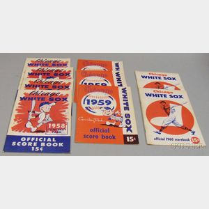 Nine American League Chicago White Sox Official Score Books