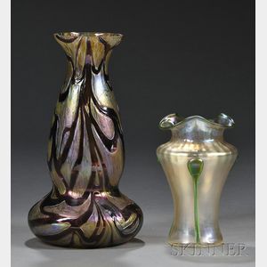 Two Wilhelm Kralik Attributed Art Nouveau Vases