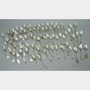 Approximately Seventy-five Coin Silver Spoons.