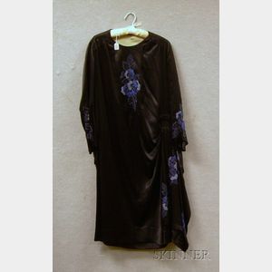 Oscar Hay Philadelphia 1920s Black Silk Dress