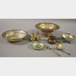 Group of Silver and Weighted Silver Table Items
