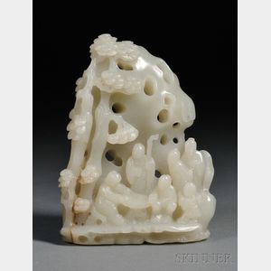 Carved Jade Figural Group