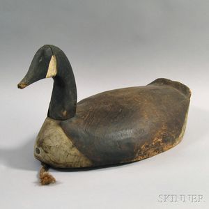 Painted and Carved Canada Goose Decoy