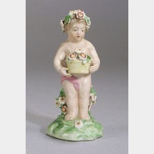English Porcelain Cherub Figure