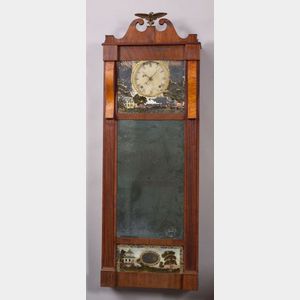Federal Mahogany and Bird's-eye Maple Veneer Wall Clock