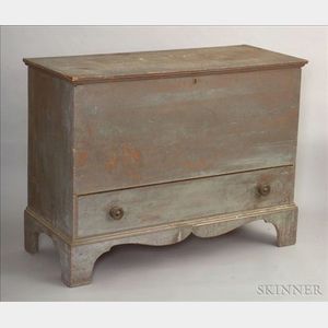 Painted Pine Chest over Drawer