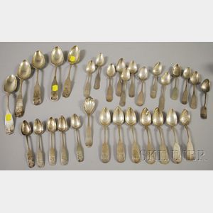 Approximately Thirty-one American Coin Silver Spoons