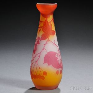 Gallé Cameo Glass Vase