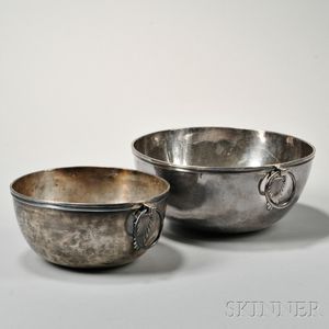 Two French .950 Silver Bowls