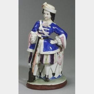 Large Porcelain Figural Trinket Box