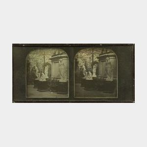 Three Stereo Daguerreotypes of the Crystal Palace