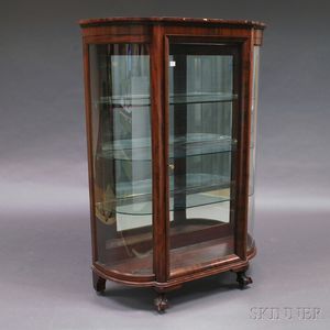 Mahogany Veneer Glazed Cabinet