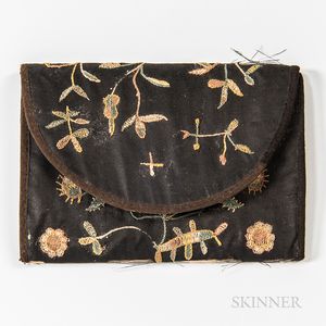 Embroidered Silk Wallet