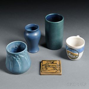 Five Pieces of American Art Pottery