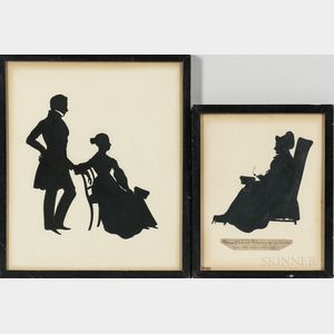 Two Auguste Edouart Silhouettes of Members of the Richardson and Parmly Families