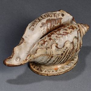 Cast Iron "Shell Out" Shell-form Still Bank