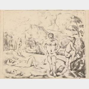 Paul Cézanne (French, 1839-1906) Les Baigneurs (grande planche)