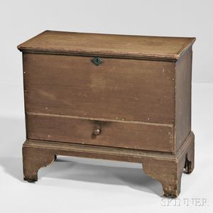 Shaker Brown-painted Pine One-drawer Chest
