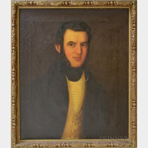 American School, 19th Century Portrait of Josh Sawyer, Sterling, Mass.