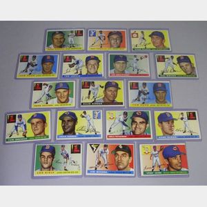 Seventeen 1955 Topps Baseball Cards