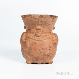 Pre-Columbian Pottery Human Effigy Vessel