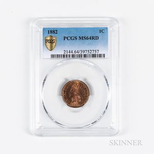 1882 Indian Head Cent, PCGS MS64RD. 