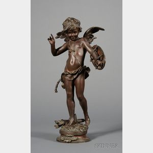Auguste Moreau (French, 1834-1917) Bronze Figure of Alerte