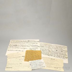 Little Jimmy Dickens Group of Song Lyrics, Personal Letters, and Cue Cards