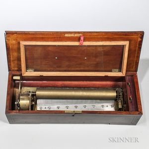 Unmarked Lever-wind Cylinder Musical Box