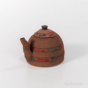 Northwest Coast Twined Basketry Teapot
