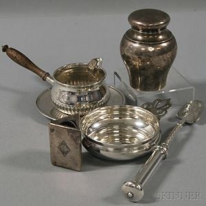 Six Assorted Mostly Sterling Silver Items