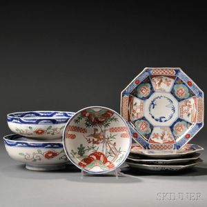Seven Imari Tableware Items