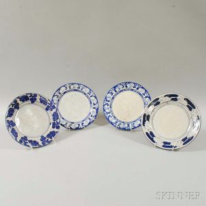 Four Dedham Pottery Plates