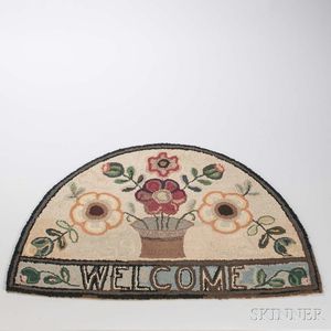 "Welcome" Hooked Mat