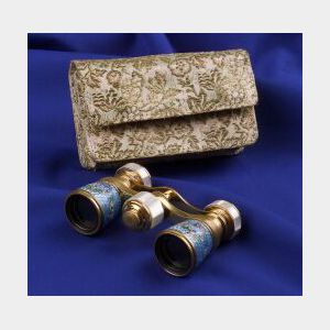 Enamel and Mother of Pearl Opera Glasses