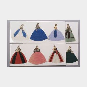 Group of Twenty-seven Handmade Lady Paper Dolls