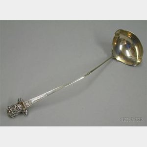 Gorham Sterling Silver Ladle with Bust Handle