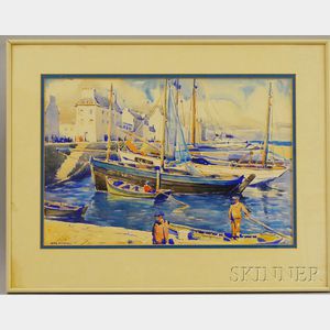 Henry Bill Selden (American, 1886-1934) Harbor Scene