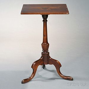 Federal Inlaid Cherry Candlestand