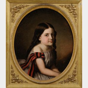 British School, 19th Century Portrait of a Young Girl